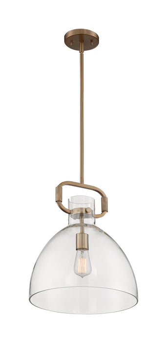 One Light Pendant from the Teresa collection in Burnished Brass finish