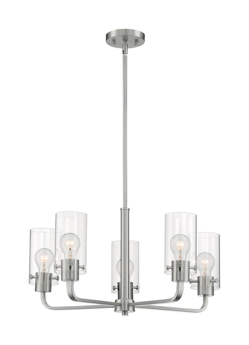 Five Light Chandelier from the Sommerset collection in Brushed Nickel finish