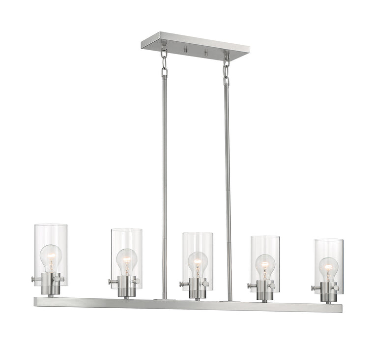 Five Light Island Pendant from the Sommerset collection in Brushed Nickel finish