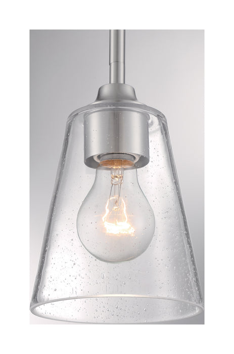 One Light Mini Pendant from the Bransel collection in Brushed Nickel finish