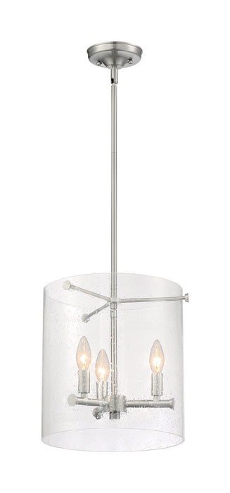 Three Light Pendant from the Bransel collection in Brushed Nickel finish