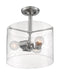 Nuvo Lighting - 60-7188 - Three Light Semi Flush Mount - Bransel - Brushed Nickel