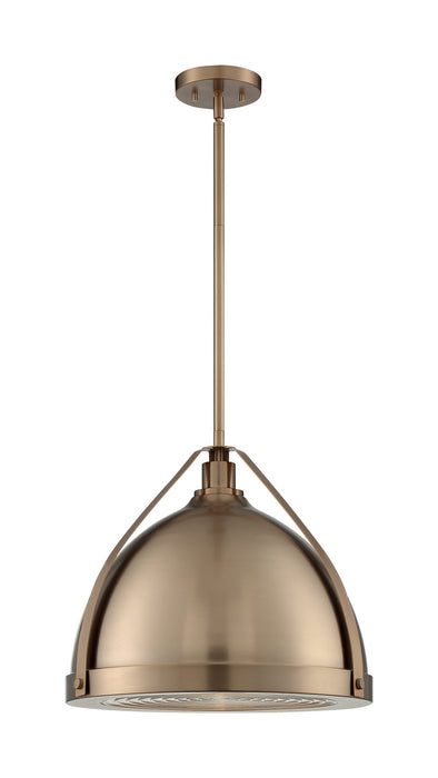 One Light Pendant from the Barbett collection in Burnished Brass finish
