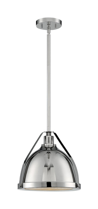 One Light Pendant from the Barbett collection in Polished Nickel finish