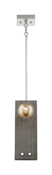 Two Light Pendant from the Stella collection in Driftwood / Brushed Nickel Accents finish