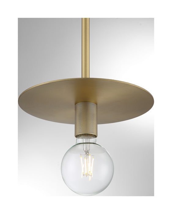 One Light Mini Pendant from the Bizet collection in Vintage Brass finish