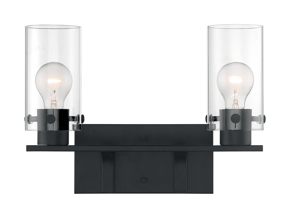 Two Light Vanity from the Sommerset collection in Matte Black finish