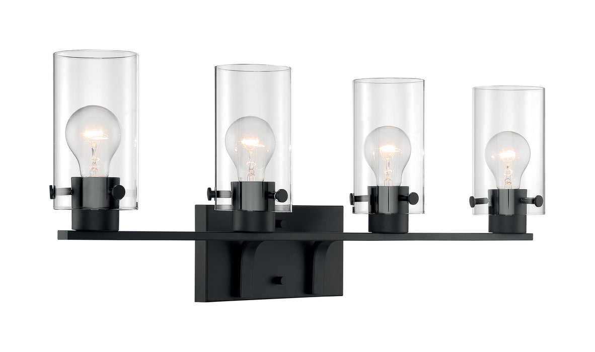 Four Light Vanity from the Sommerset collection in Matte Black finish