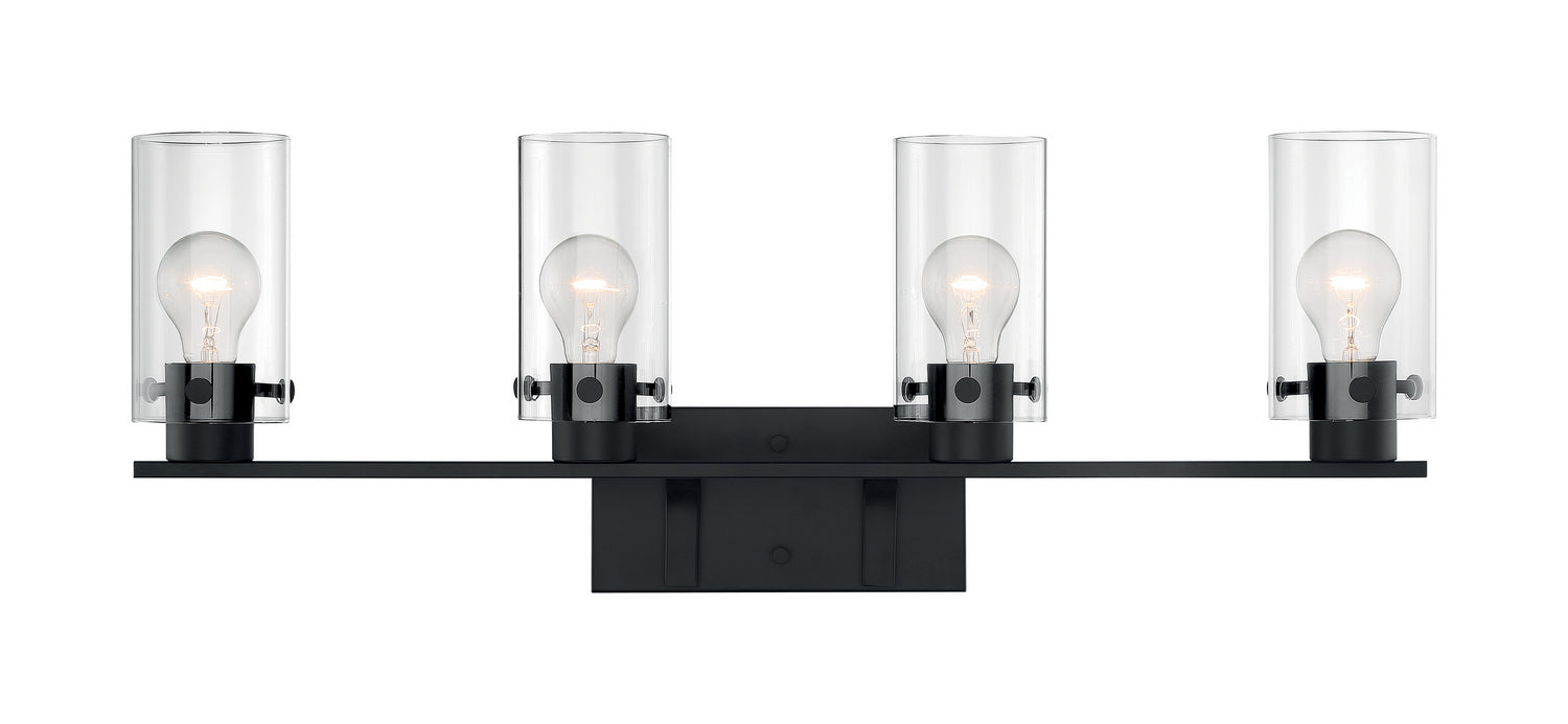 Four Light Vanity from the Sommerset collection in Matte Black finish