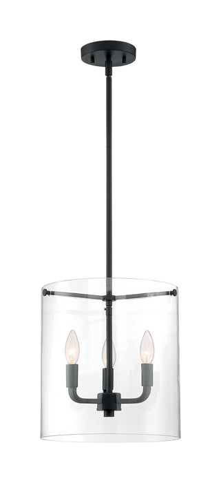 Three Light Pendant from the Sommerset collection in Matte Black finish