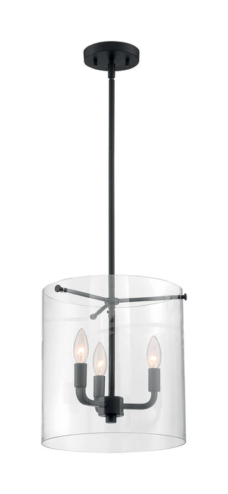 Three Light Pendant from the Sommerset collection in Matte Black finish