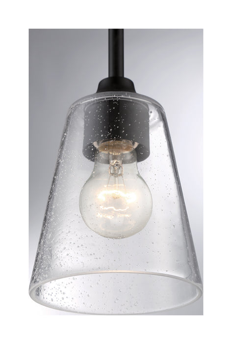 One Light Mini Pendant from the Bransel collection in Matte Black finish