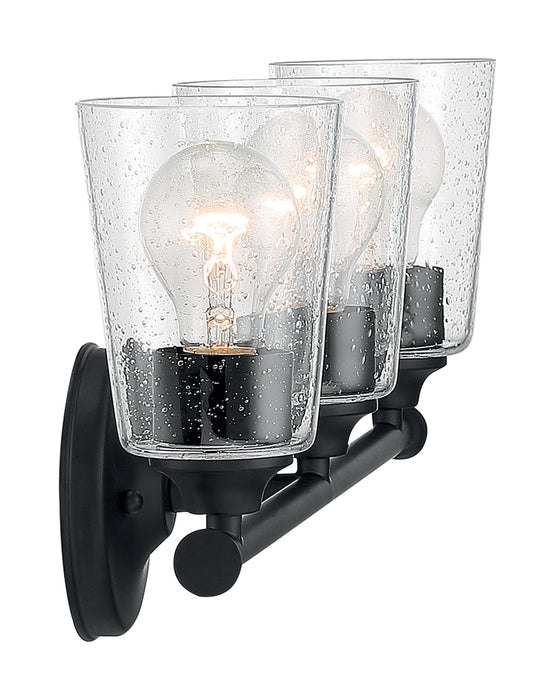 Three Light Vanity from the Bransel collection in Matte Black finish