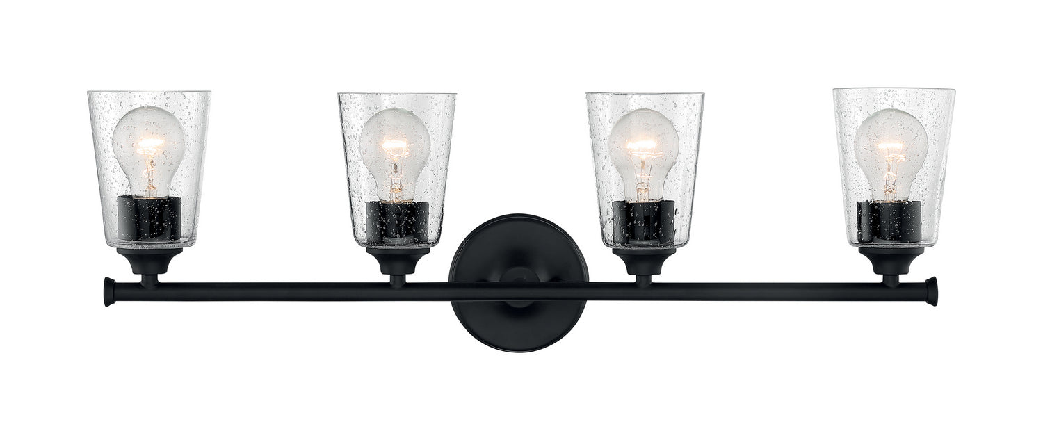 Four Light Vanity from the Bransel collection in Matte Black finish