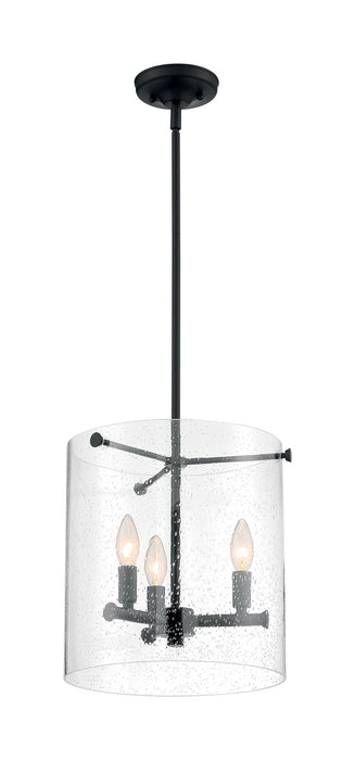 Three Light Pendant from the Bransel collection in Matte Black finish