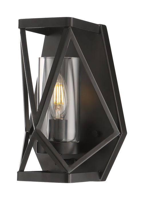 One Light Wall Sconce from the Zemi collection in Black finish