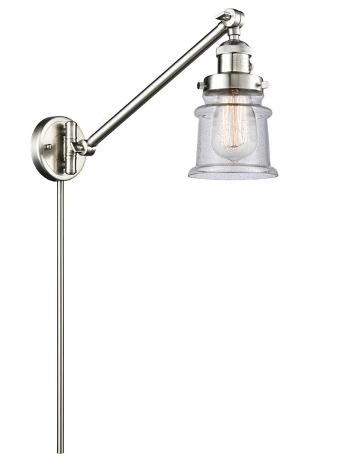 Innovations - 237-SN-G184S - One Light Swing Arm Lamp - Franklin Restoration - Brushed Satin Nickel