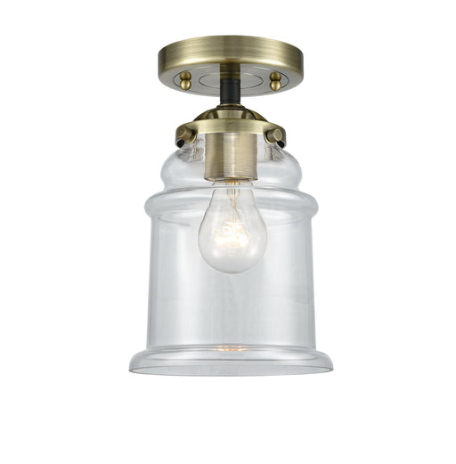 Innovations - 284-1C-BAB-G182 - One Light Semi-Flush Mount - Nouveau - Black Antique Brass