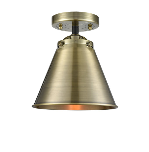 Innovations - 284-1C-BAB-M13-AB - One Light Semi-Flush Mount - Nouveau - Black Antique Brass