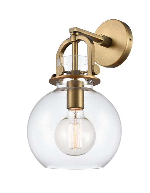 Innovations - 410-1W-BB-8CL - One Light Wall Sconce - Newton - Brushed Brass