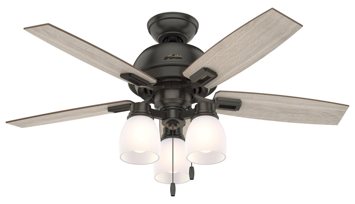 Hunter 44" Donegan Ceiling Fan with LED Light Kit and Pull Chains
