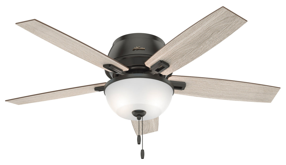 Hunter 52" Donegan Hugger Ceiling Fan with LED Light Kit and Pull Chains
