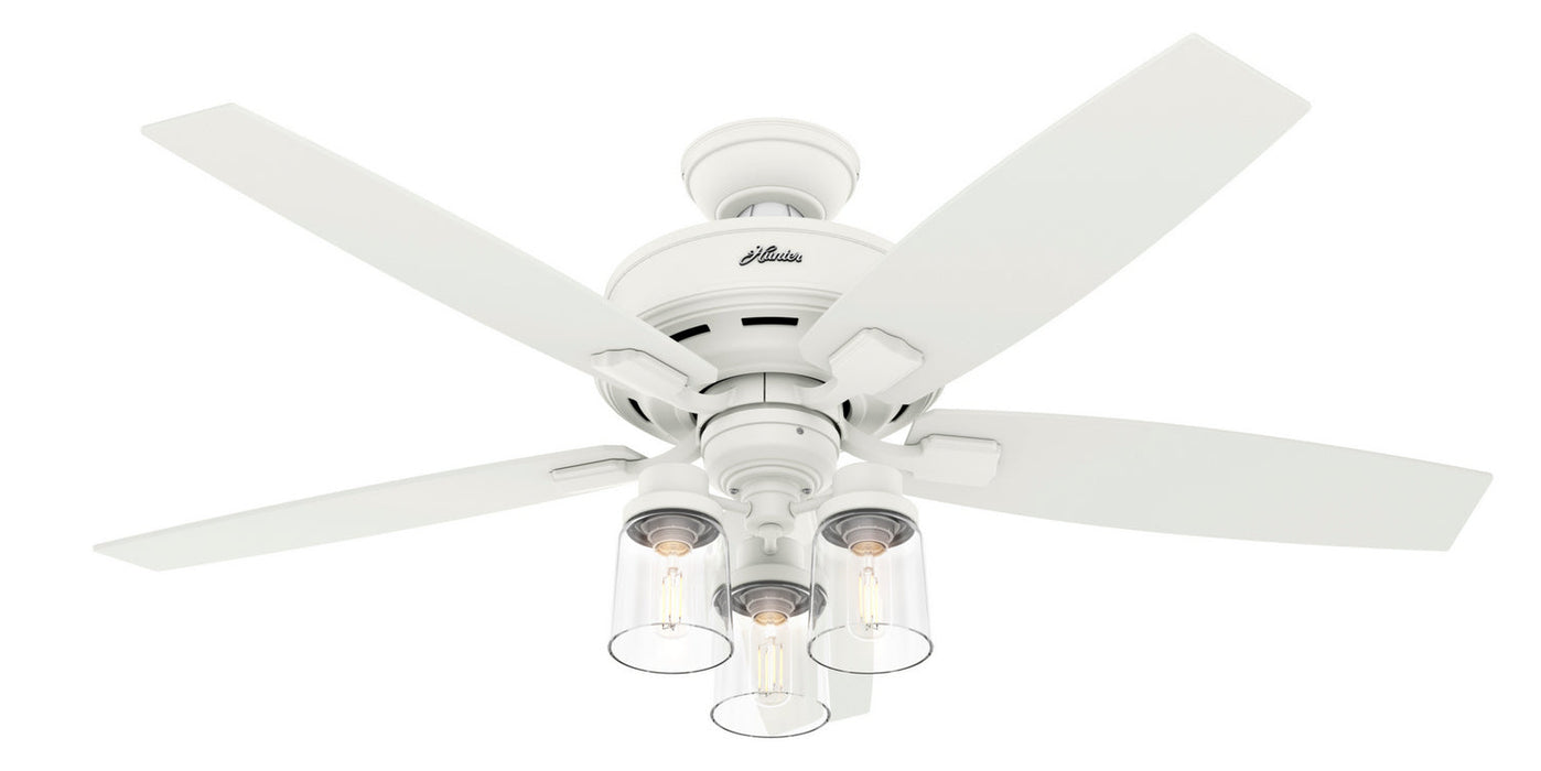 Hunter 52" Bennett Ceiling Fan with 3-Light LED Light Kit and Handheld Remote