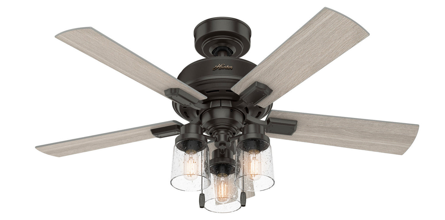 Hunter 44" Hartland Ceiling Fan with LED Light Kit and Pull Chains