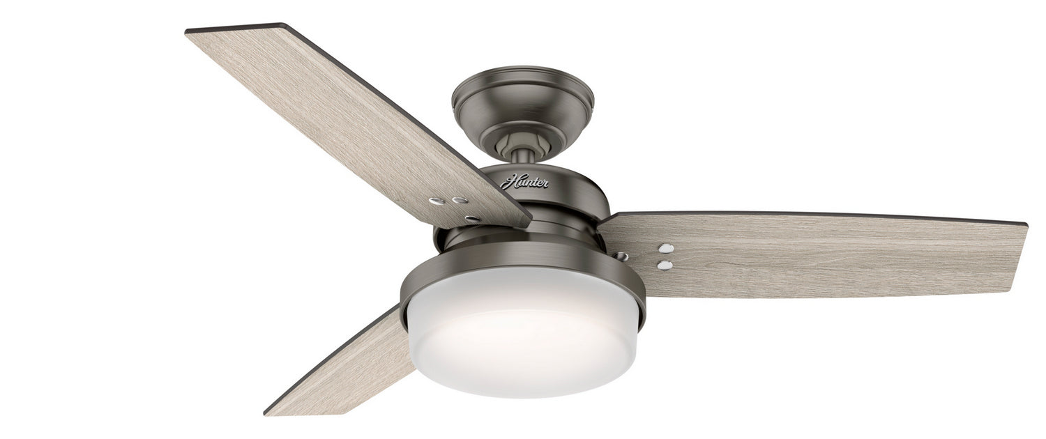 Hunter 44" Sentinel Ceiling Fan with LED Light Kit and Handheld Remote