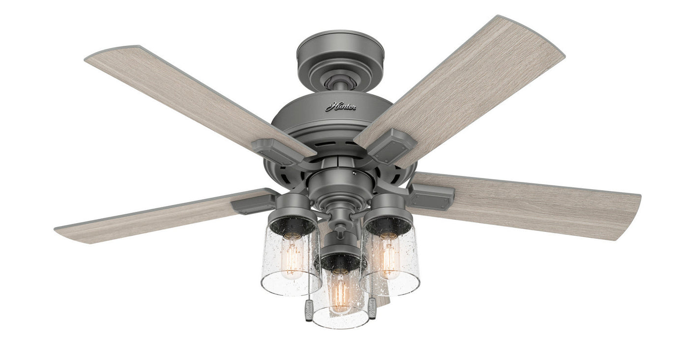 Hunter 44" Hartland Ceiling Fan with LED Light Kit and Pull Chains