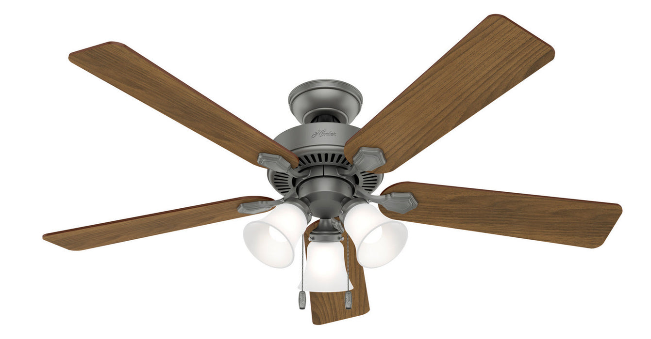 Hunter 52" Swanson Ceiling Fan with 3-Light LED Light Kit and Pull Chains
