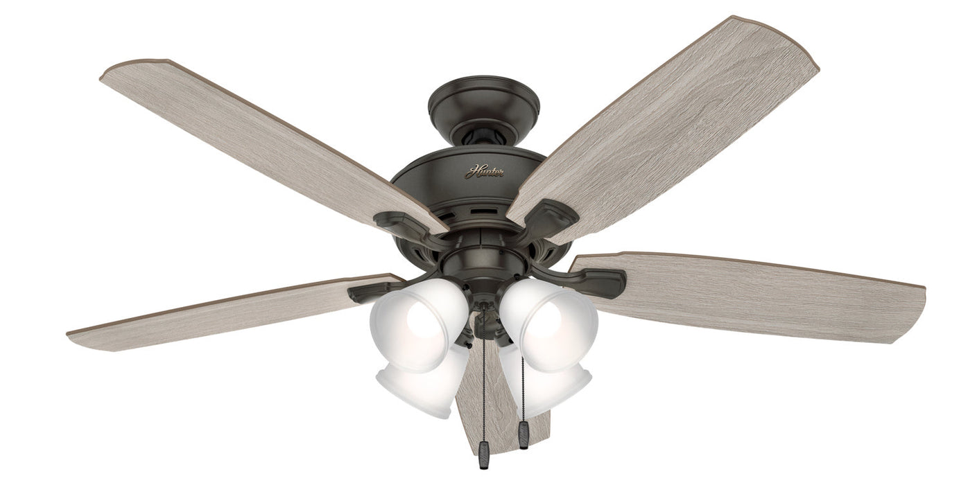 Hunter 52" Amberlin Ceiling Fan with LED Light Kit and Pull Chains