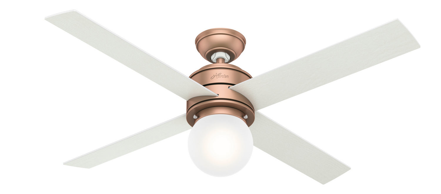 Hunter 52" Hepburn Ceiling Fan with LED Light Kit and Wall Control