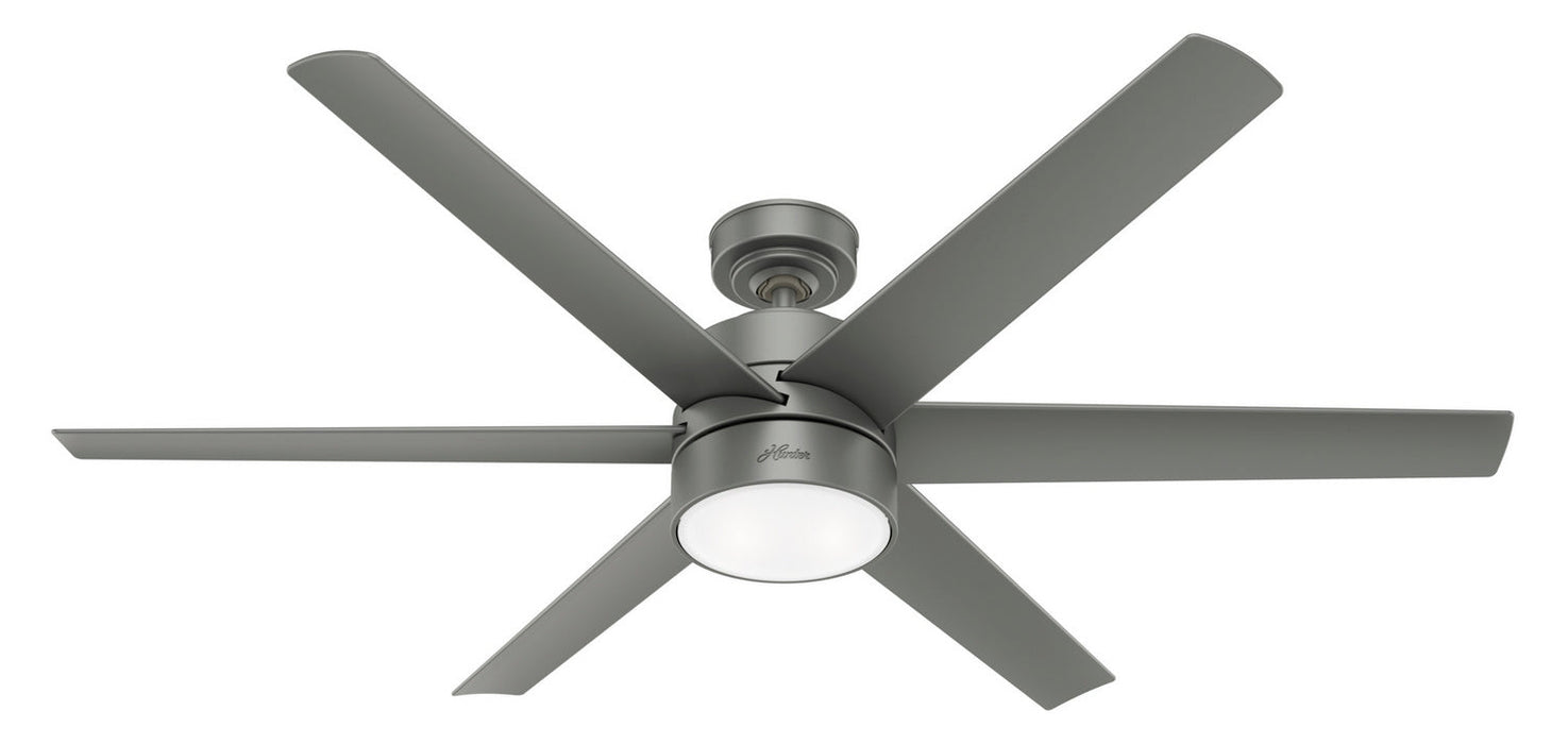 Hunter 60" Solaria Ceiling Fan with LED Light Kit and Wall Control