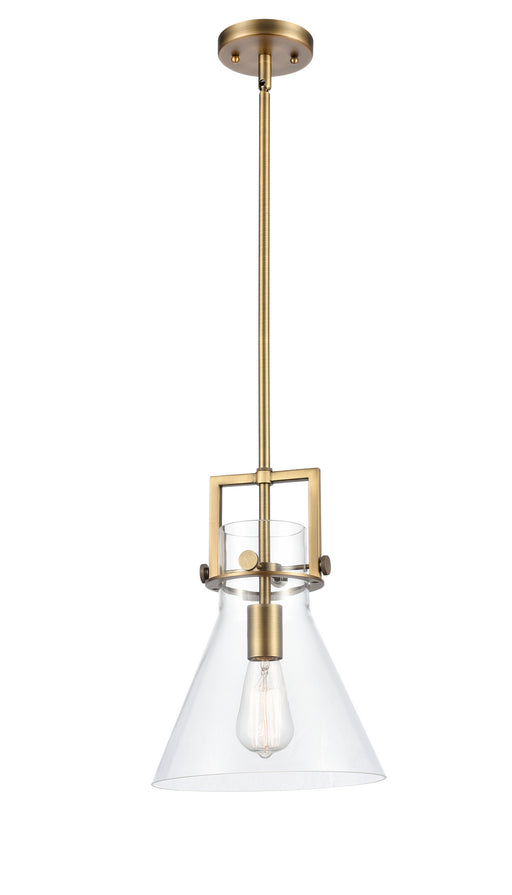 Innovations - 411-1S-BB-10CL - One Light Mini Pendant - Newton - Brushed Brass