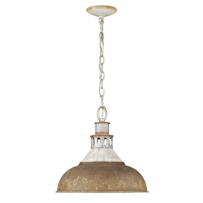 One Light Pendant from the Kinsley collection in Aged Galvanized Steel finish