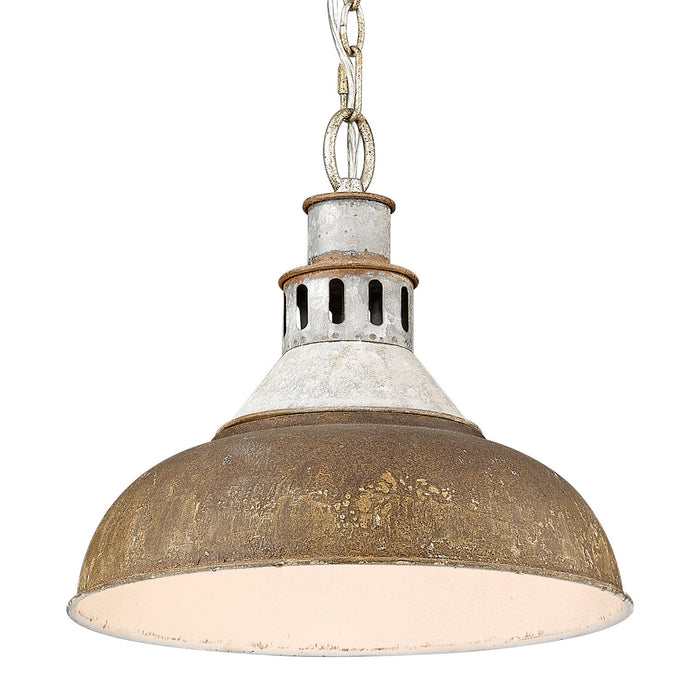 One Light Pendant from the Kinsley collection in Aged Galvanized Steel finish