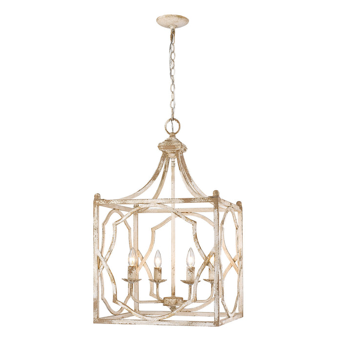 Four Light Pendant from the Laurent collection in Antique Ivory finish