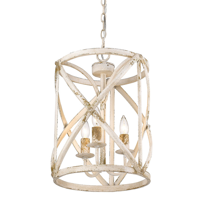 Three Light Pendant from the Alcott collection in Antique Ivory finish