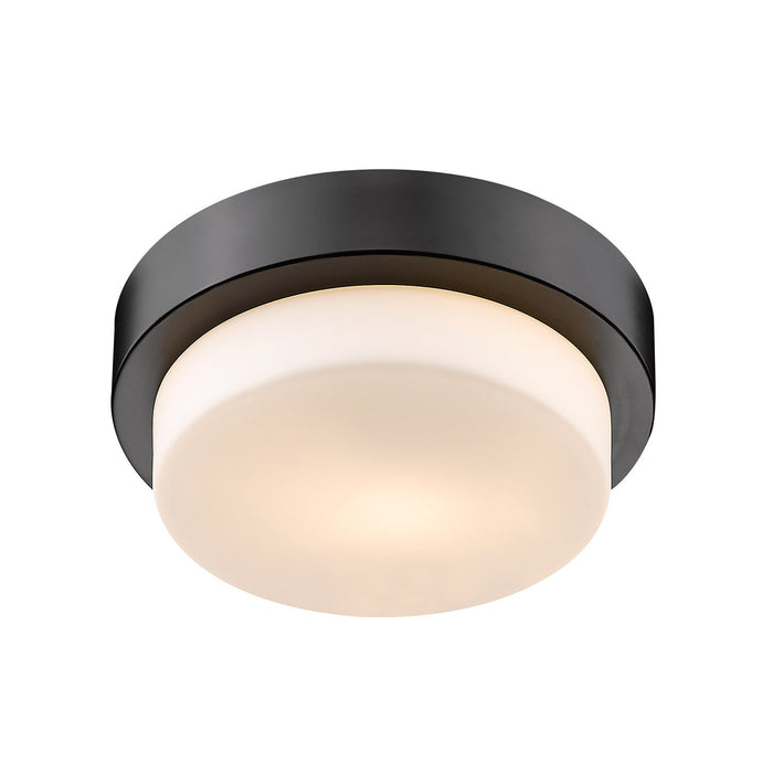 One Light Flush Mount from the Versa Flush collection in Matte Black finish