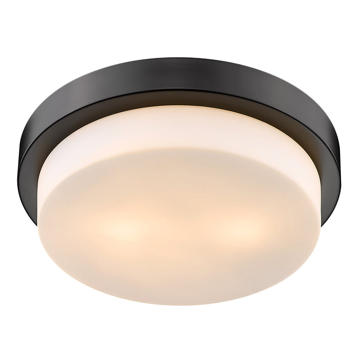Two Light Flush Mount from the Versa Flush collection in Matte Black finish
