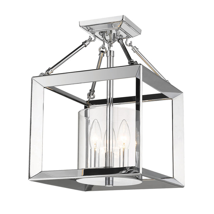 Three Light Mini Chandelier from the Smyth collection in Chrome finish