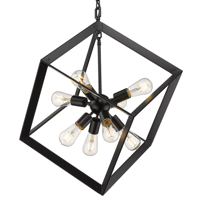 Eight Light Pendant from the Architect collection in Matte Black finish