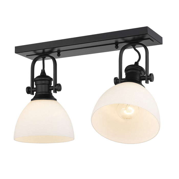 Two Light Semi-Flush Mount from the Hines collection in Matte Black finish