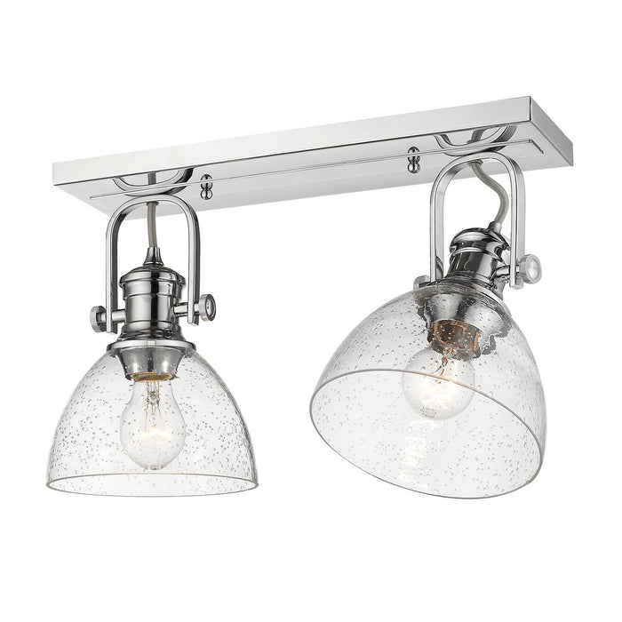 Two Light Semi-Flush Mount from the Hines collection in Chrome finish