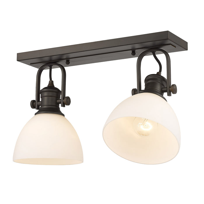 Two Light Semi-Flush Mount from the Hines collection in Rubbed Bronze finish