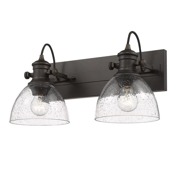 Two Light Semi-Flush Mount from the Hines collection in Rubbed Bronze finish