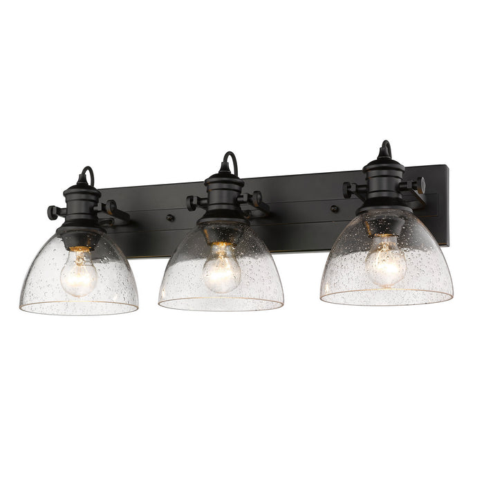 Three Light Semi-Flush Mount from the Hines collection in Matte Black finish