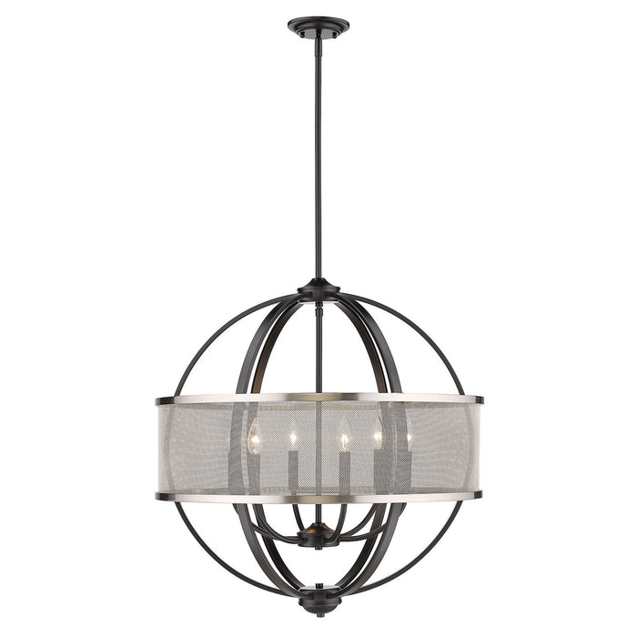Six Light Chandelier from the Colson collection in Matte Black finish