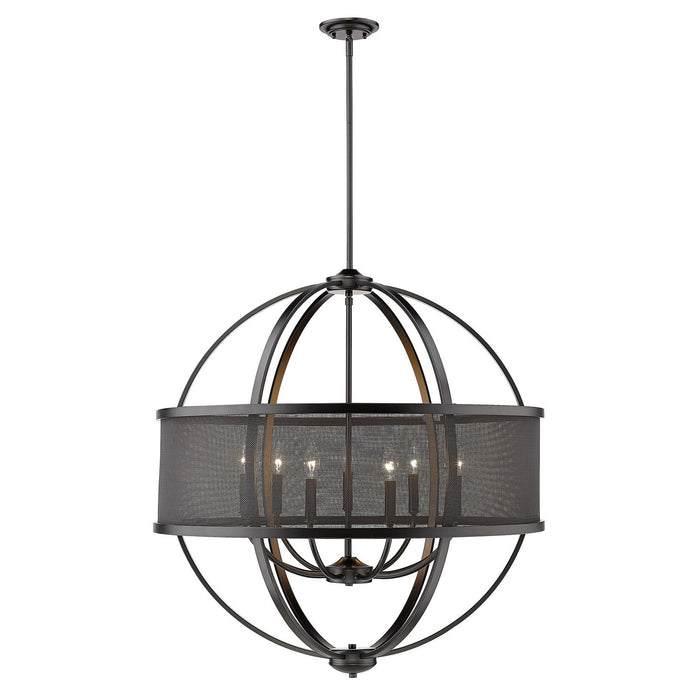 Nine Light Chandelier from the Colson collection in Matte Black finish
